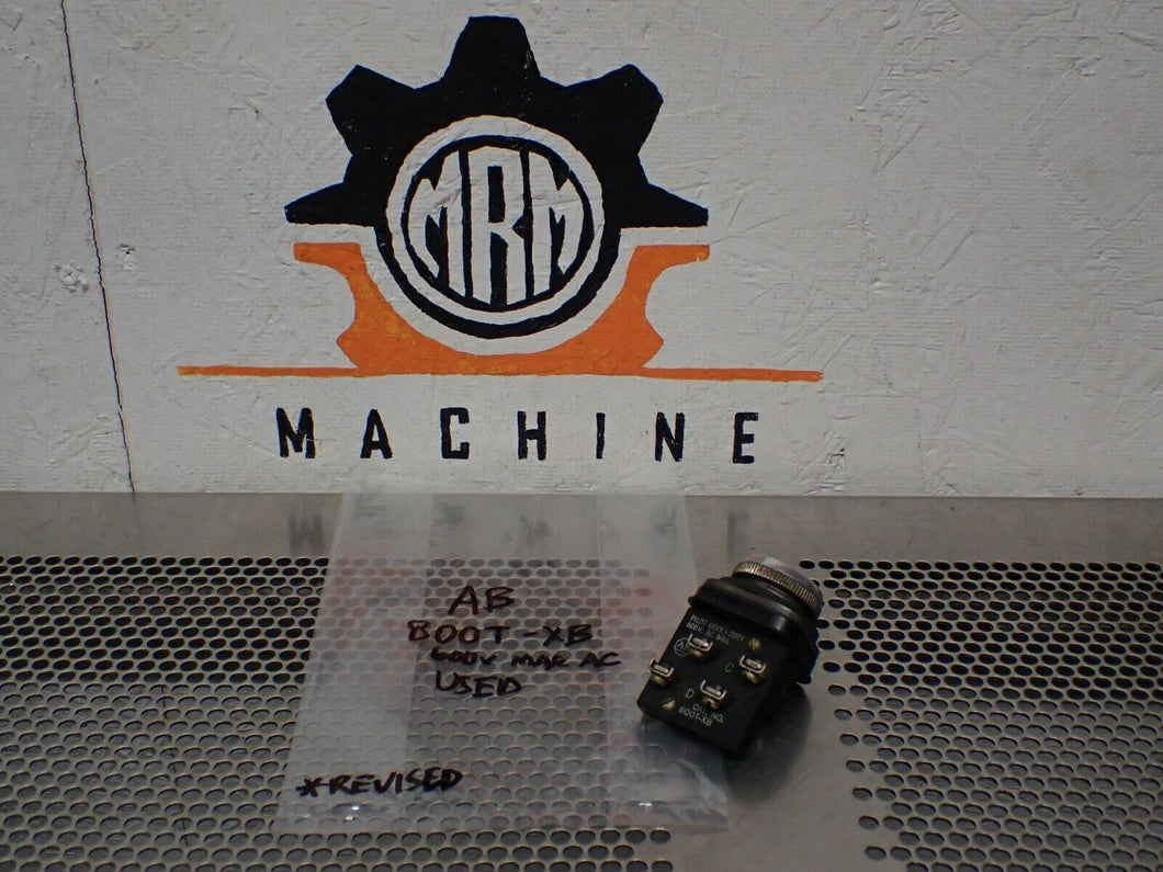 Allen Bradley 800T-XB Contact Block 600VAC MAX & Pushbutton Used With Warranty