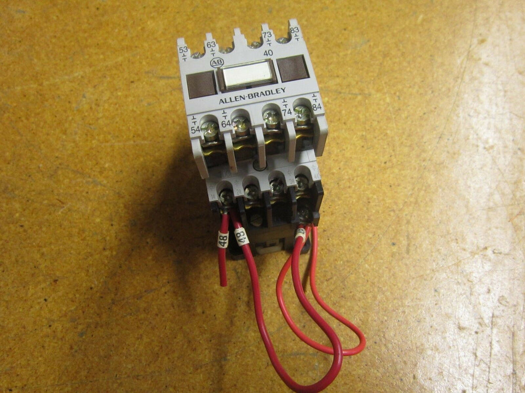 Allen Bradley 700-F400A1 Ser B Control Relay110-120V  With 195-FA40 Aux Contact