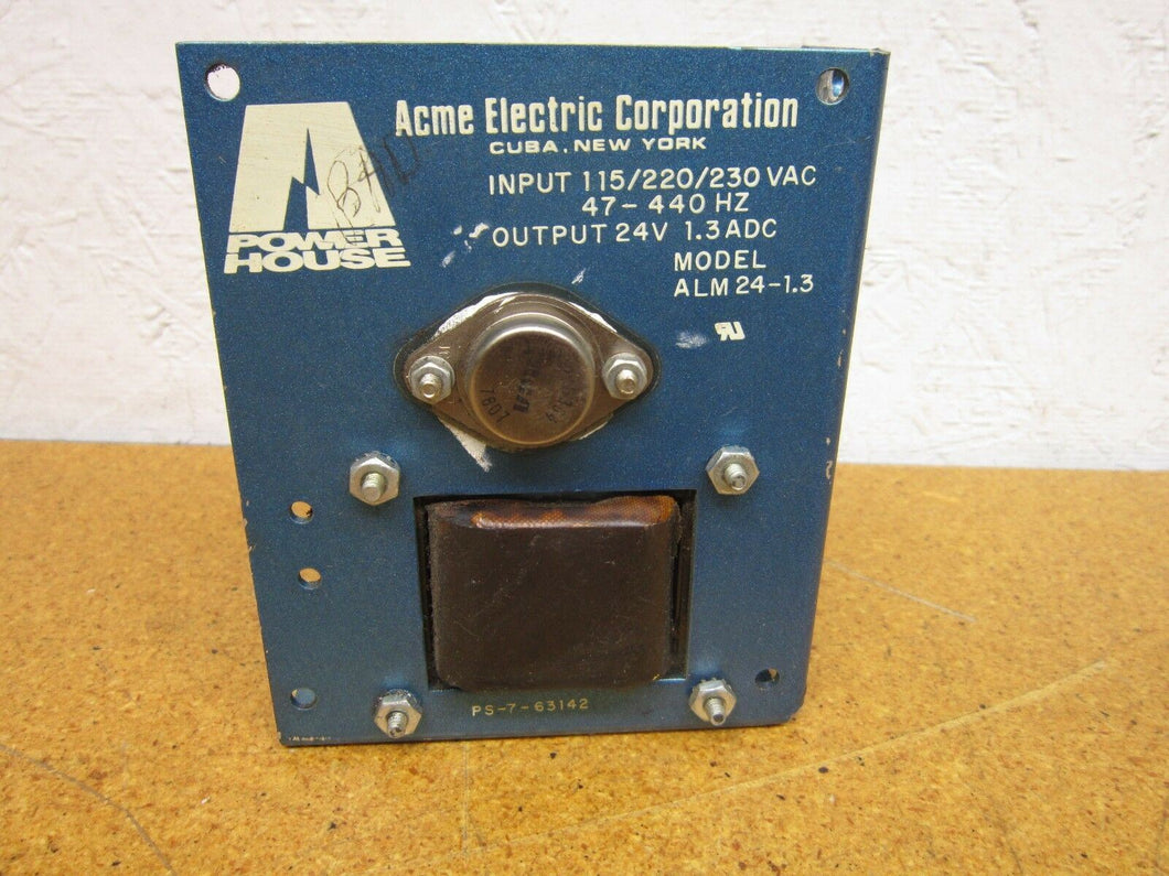 Acme Electric Corporation Model ALM24-1.3 Power Supply 115/220/230VAC 24V 1.3ADC
