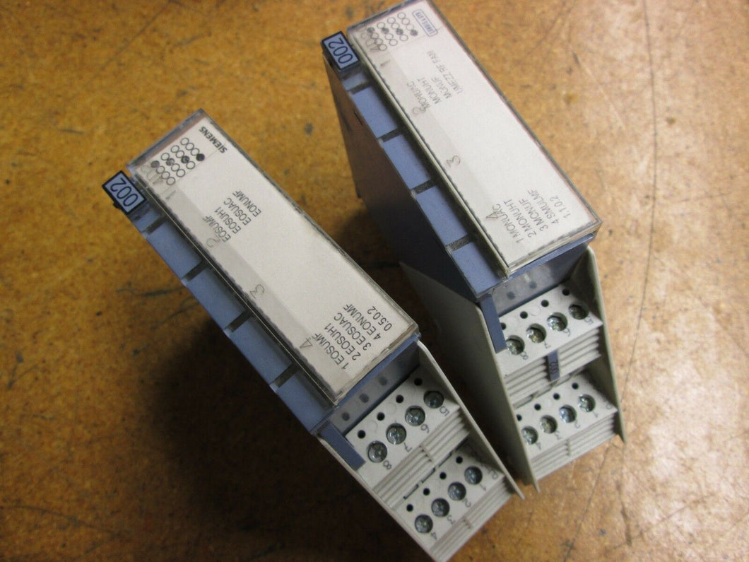 Siemens PTM6.4D20 POINT TERMINATION MODULE 4POINT DIGITAL Used (Lot of 2)