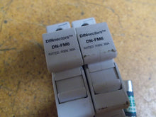 Load image into Gallery viewer, DINnectors DN-FM6 30A 600V Fuse Holders With Fusetron FNM-1 Fuses Used Lot of 2
