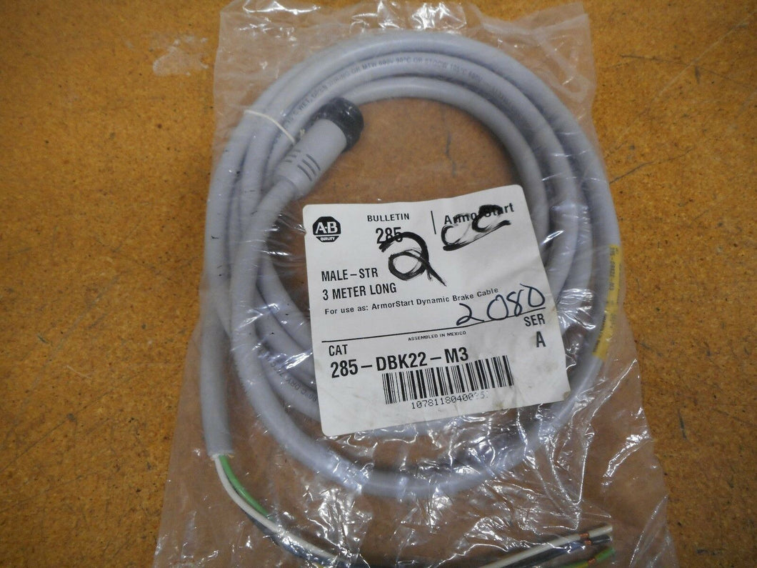 Allen Bradley 285-DBK22-M3 Ser A Male Straight 3Pin 3M Long Cable New