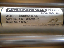 Load image into Gallery viewer, WC Branham Inc GCC1101 SPCL Actuator Cable Cylinder Assy#1101-0827016.77 Used
