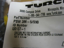 Load image into Gallery viewer, Turck PSW 3M-5/S90 Cordset U0137-1 125V 4A Max NEW
