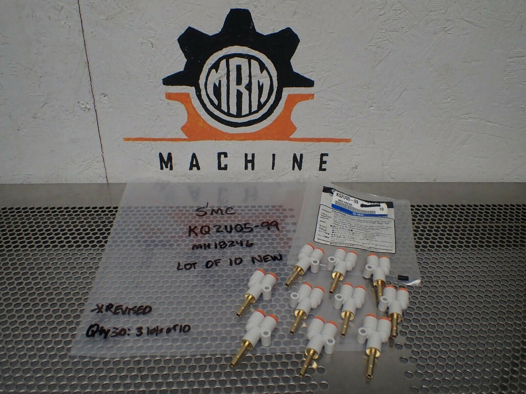 SMC KQ2U05-99 Union Fittings New Old Stock (Lot of 10) See All Pictures