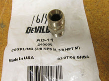 Load image into Gallery viewer, Devilbiss AD-11 Coupling 3/8NPS M 3/8 NPT M NEW (Lot of 5)
