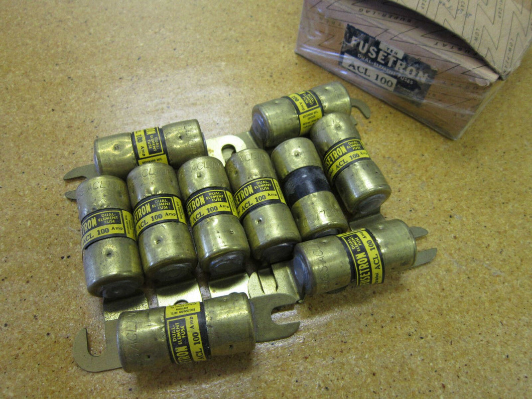 Fusetron ACL-100 Fuse 100Amp Dual Element (Lot of 10)