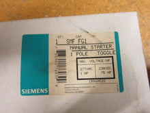 Load image into Gallery viewer, Siemens SMF FG1 Manual Starter 1 Pole Toggle Switch 277VAC 1HP New (Lot of 2)

