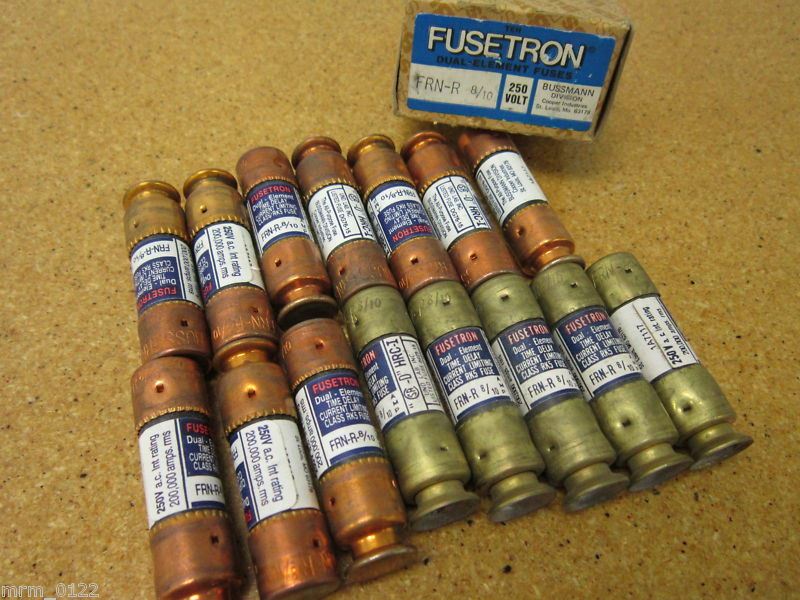 Fusetron FRN-R 8/10 FUSE .8AMP 250V New Old Stock (lot of 15)
