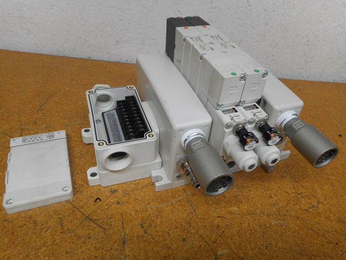SMC VV5QC41-0303TTD0 Manifold ARBQ4000-00 Regulators VQ4301-5 & VVQ4000-10A-1 - MRM Machine