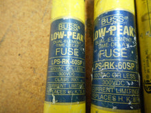 Load image into Gallery viewer, Buss Low-Peak LPS-RK-60SP Dual Element Time Delay Fuses 60A 600VAC (Lot of 3)
