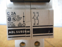 Load image into Gallery viewer, ABL SURSUM EN 60898 C 2A 2CU2 Circuit Breaker 2Pole 480Y/277VAC Used W/ Warranty
