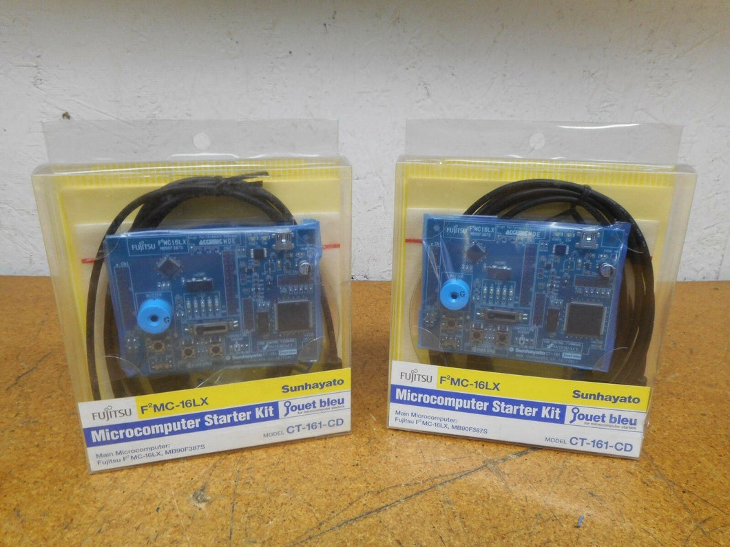Fujitsu CT-161-CD Microcomputer Starter Kit F2MC-16LX Sunhayato New (Lot of 2)