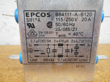 Load image into Gallery viewer, EPCOS B84111-A-B120 Line Filter 115/250V 20A 50/60Hz Used With Warranty
