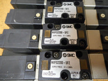 Load image into Gallery viewer, SMC NVFS2200-5FZ (12) Solenoid Valves DC21-26V NARBF2000-P Spacers &amp; Manifold
