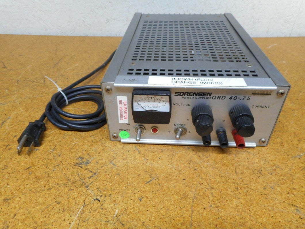 Sorensen QRD 40-.75 Power Supply Used With Warranty