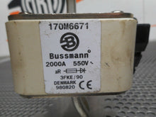 Load image into Gallery viewer, Bussmann 170M6671 2000A 550V Fuse 3FKE/90 Bent Terminal Used With Warranty

