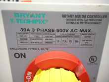 Load image into Gallery viewer, BRYANT 664X33D Enclosure 66033D Rotary Motor Controller 30A 3PH 600VAC Lot of 3
