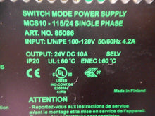 Load image into Gallery viewer, Murr Elektronik 85086 MCS10-115/24 Single Phase Switch Mode Power Supply 100-120
