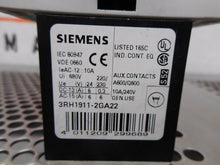 Load image into Gallery viewer, Siemens 3ZX1012-0RH11-1AA1 Contactors 24V &amp; 3RH1911-2GA22 Aux. Contacts (2 Lot)

