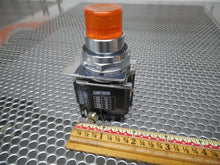 Load image into Gallery viewer, Cutler-Hammer Illuminated Amber Pushbutton 10250T/91000T Contact Block A600 P600
