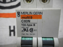 Load image into Gallery viewer, Merlin Gerin 24131 C60N 10A Type B Circuit Breaker 10A 480VAC 2P Used Warranty
