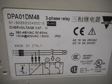 Load image into Gallery viewer, Carlo Gavazzi DPA01DM48 3 Phase Relay 380-480VAC 50/60Hz 10VA 400VAC (Lot of 2)
