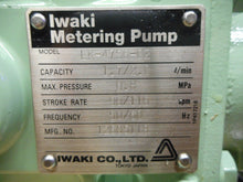 Load image into Gallery viewer, Iwaki LK-47S6-02 Metering Pump Capacity 1.7/2.0 &amp; L603531 3PH Induction Motor
