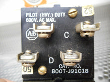 Load image into Gallery viewer, Allen Bradley 800T-J91C18 Contact Blocks 600VAC Used Missing 4 Screws Warranty
