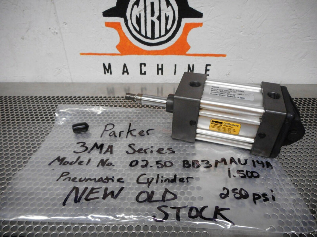 Parker 3MA Series Model 02.50 BB3MAU14A 1.500 Pneumatic Cylinder New Old Stock