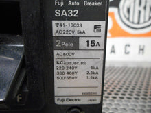 Load image into Gallery viewer, Fuji Electric SA32 Circuit Breakers 15A 2Pole AC220V 5kA AC600V Used (Lot of 2)
