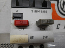 Load image into Gallery viewer, Siemens 3VE1010-2G Motor Starter 1-1.6Amp Range Used With Warranty (Lot of 3)
