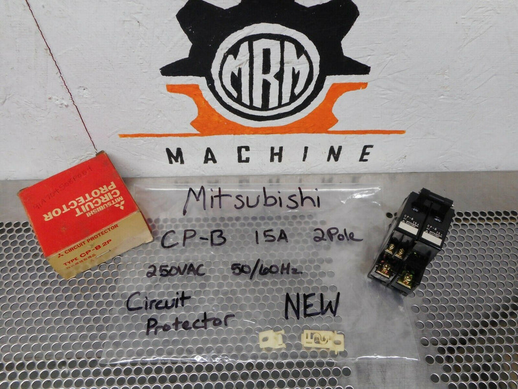 Mitsubishi CP-B 15A Circuit Protector 2 Pole 250VAC 50/60Hz New In Box