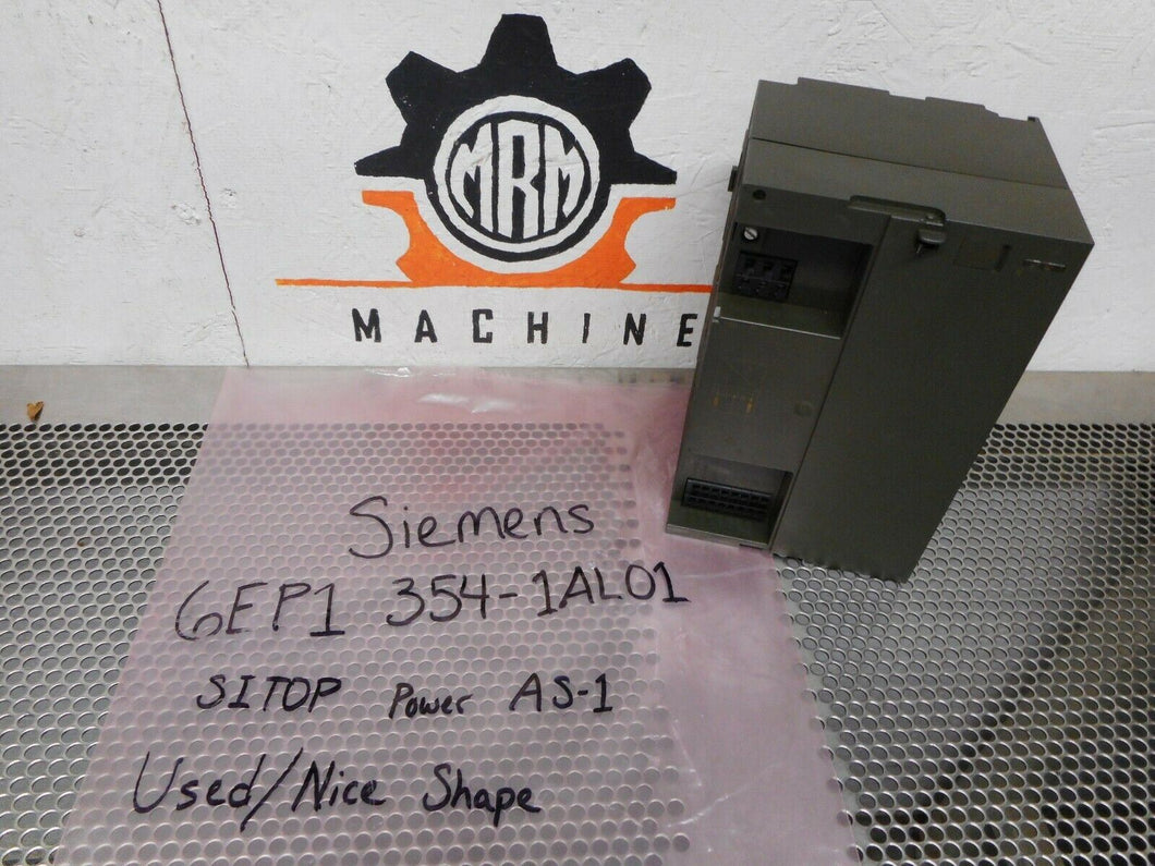 Siemens 6EP1 354-1AL01 SITOP Power Supply AC120V-230V 60/50Hz 2.2A-1.2A Warranty