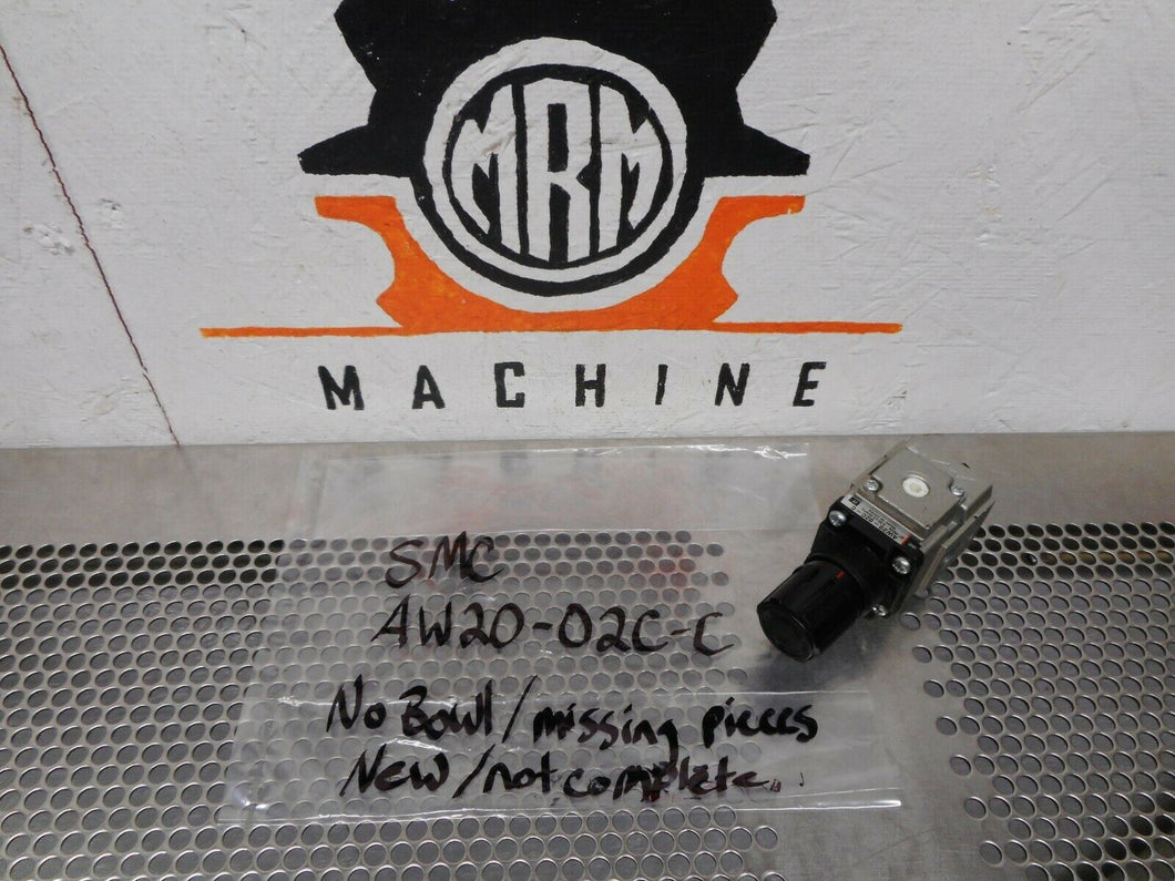SMC AW20-02C-C Filter Regulator 0.05-0.85MPa New Old Stock Not Complete No Bowl - MRM Machine