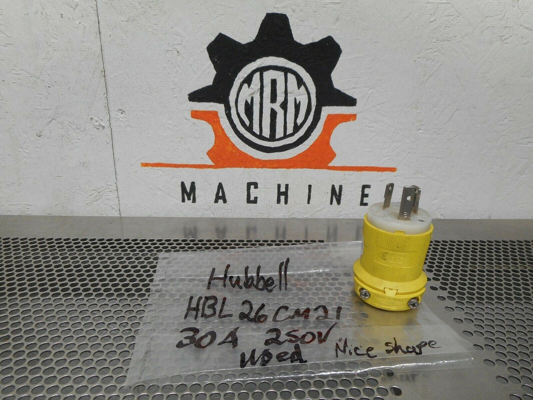 Hubbell HBL26CM21 Turn & Pull Plug 30A 250V Used With Warranty