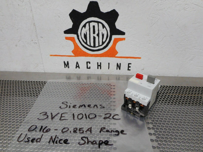 Siemens 3VE1010-2C Manual Motor Starter 0.16-0.25A Range Used With Warranty - MRM Machine