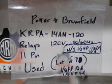Load image into Gallery viewer, Potter &amp; Brumfield KRPA-14AN-120 Relays 120V 50/60Hz 11Pin Used With Warranty
