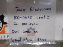Load image into Gallery viewer, Tower Electronics 100-0690 Level 3 Power Supply Input 120-240V Output 12VDC 5A
