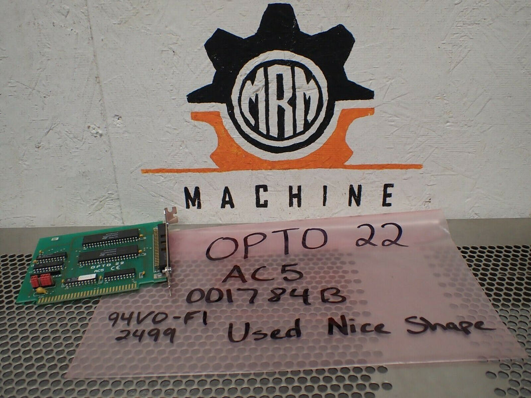 OPTO 22 AC5 001784B Adatper Card Used With Warranty