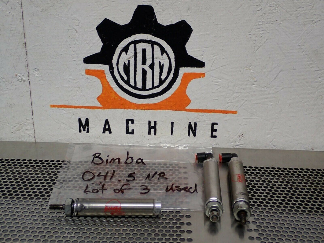 Bimba 041.5-NR Pneumatic Air Cylinder Used With Warranty (Lot of 3)
