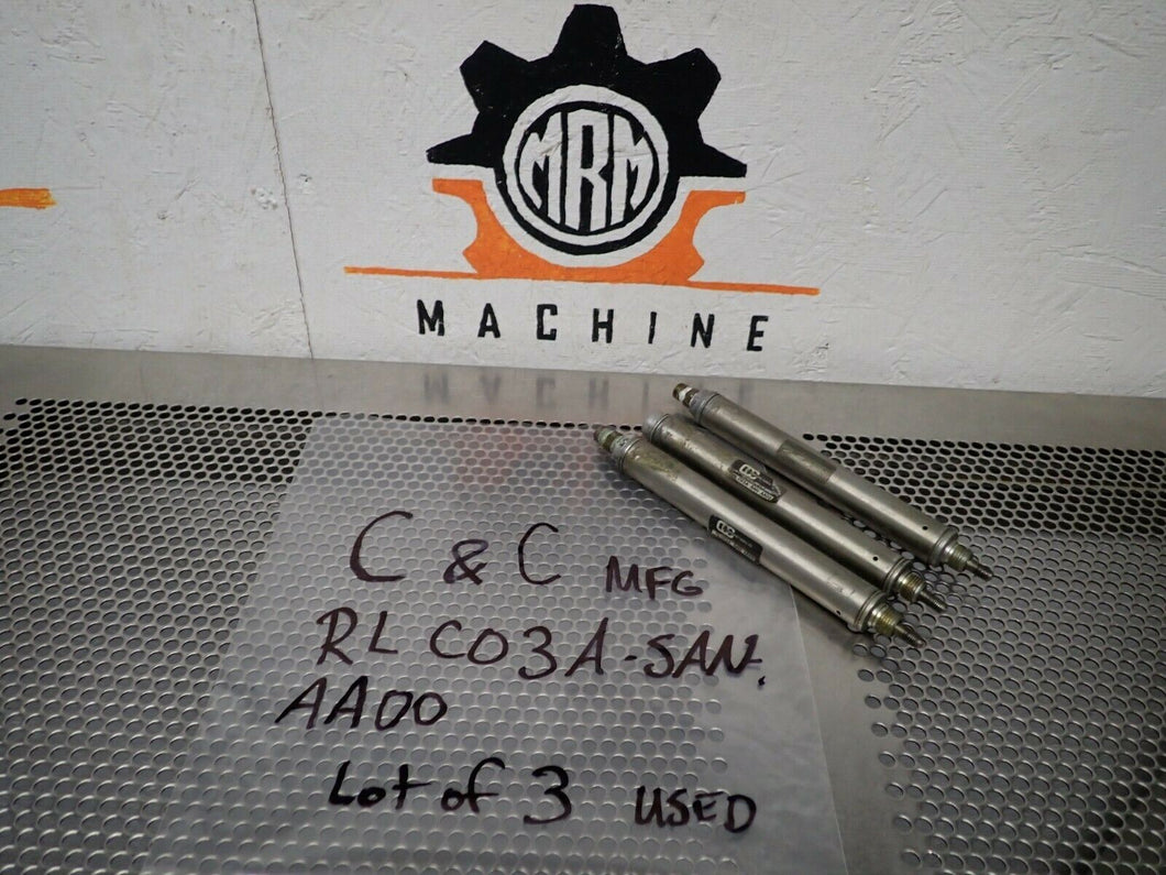 C&C MFG RLC03A-SAN-AA00 Cylinders Used With Warranty (Lot of 3)