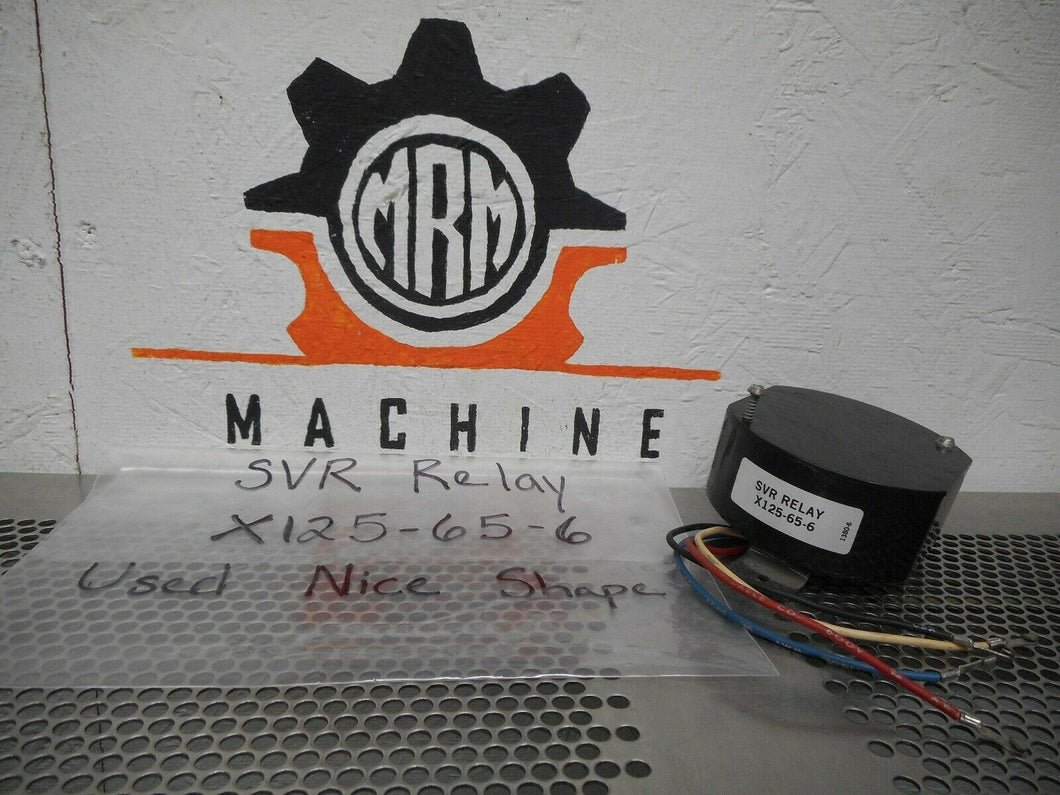 SVR RELAY X125-65-6 Used With Warranty Fast Free Shipping