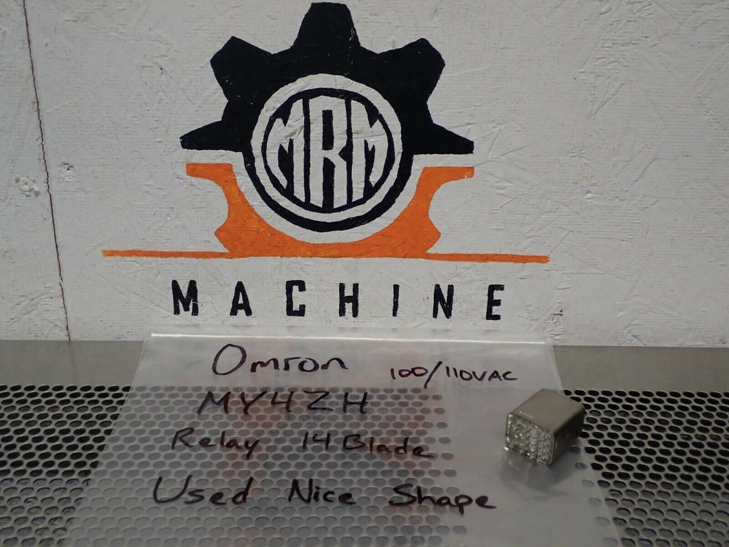 Omron MY4ZH Relay 100/110VAC 14 Blade Used With Warranty