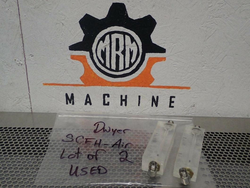 Dwyer SCFH-Air Flow Meters Used With Warranty (Lot of 2)