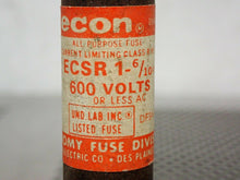 Load image into Gallery viewer, ECON ECSR-1-6/10 Current Limiting Fuses 1-6/10A 600V Used W/ Warranty (Lot of 2)
