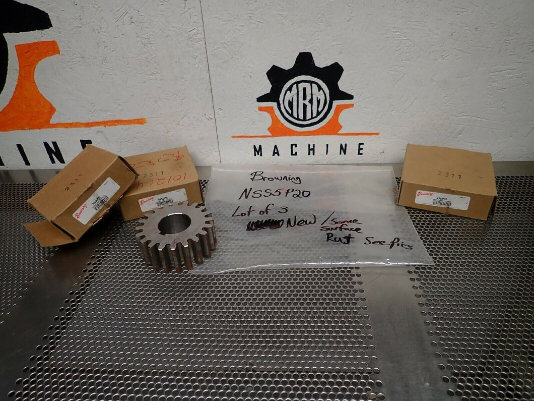 Browning NSS5P20 Spur Gears 20 Teeth New Old Stock (Lot of 3) Fast Free Shipping