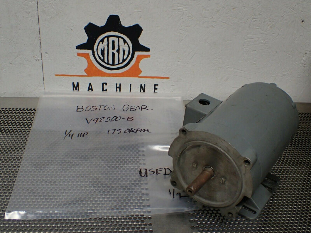 Boston Gear V92500-B Electric Motor 1/4HP 1750RPM Used Warranty