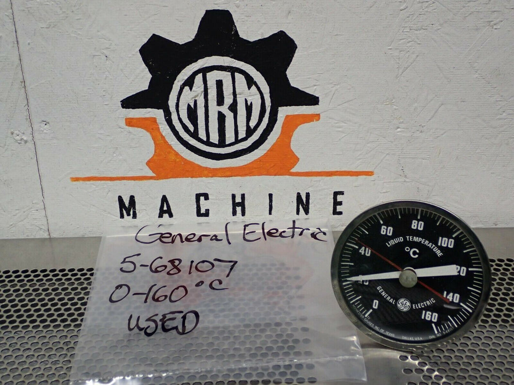 General Electric 5-68107 0-160 Liquid Temperature Gauge Used With Warranty