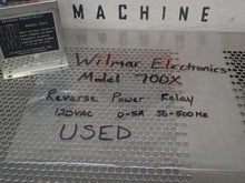 Load image into Gallery viewer, Wilmar Electronics Model 700X Reverse Power Relay 120VAC 0-5Amps 50-500Hz Used
